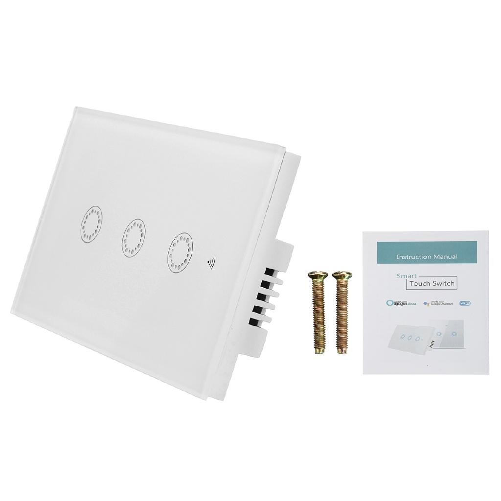 1000W 90-250V Wifi Touch Schalter 1/2/3 Gang Switch Smart Light Switch Panel Wall Interruptor App-Steuerung Schalter