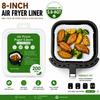 Air Fryer Baking Paper 20cm Square White 38gsm Double-Sided Silicone Coated Eco-Friendly Disposable Liners for Cake Baking Bulk