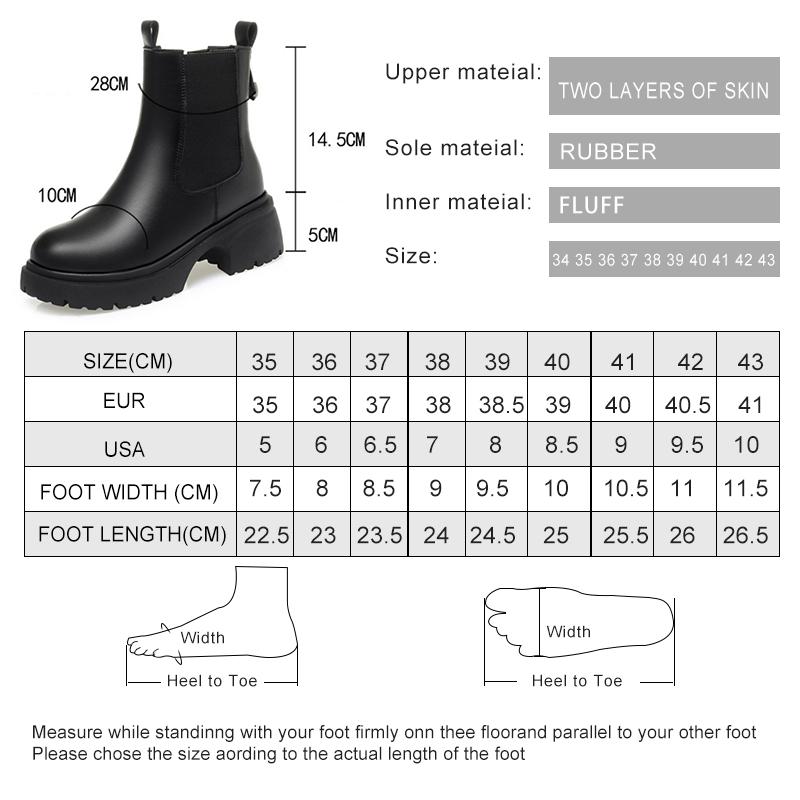 Fashion AIYUQI Snow Boots Women 2025 New Genuine Leather Women Ankle Boots British Style Natural Wool Winter Warm Women Chelsea Boots