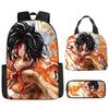 ONE PIECE one piece zaino scolastico zaino Luffy Studenti della scuola primaria e secondaria Zaino di grande capacità Borsa per il pranzo per bambini