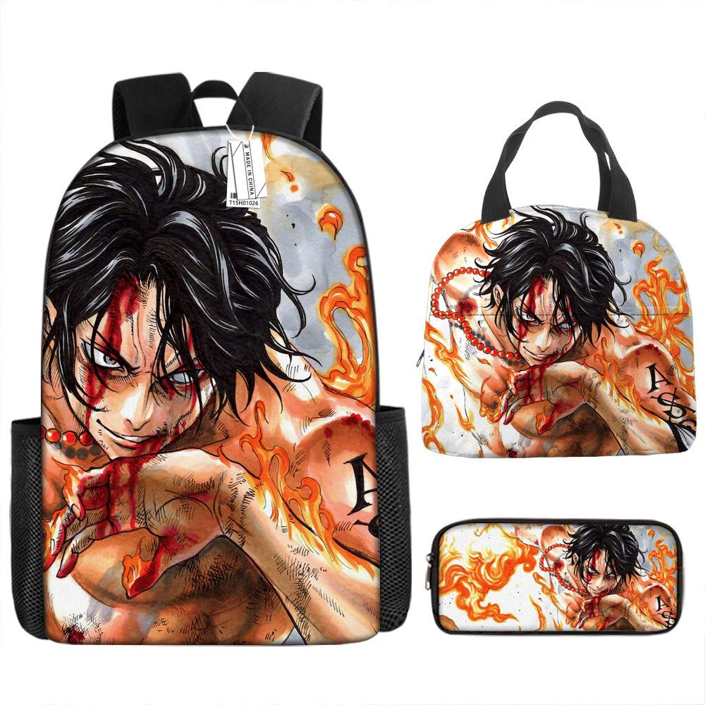 

ONE PIECE one piece шкільний рюкзак Рюкзак Луффі Учні початкової та середньої школи Рюкзак великої місткості Дитяча сумка для обіду pencil case