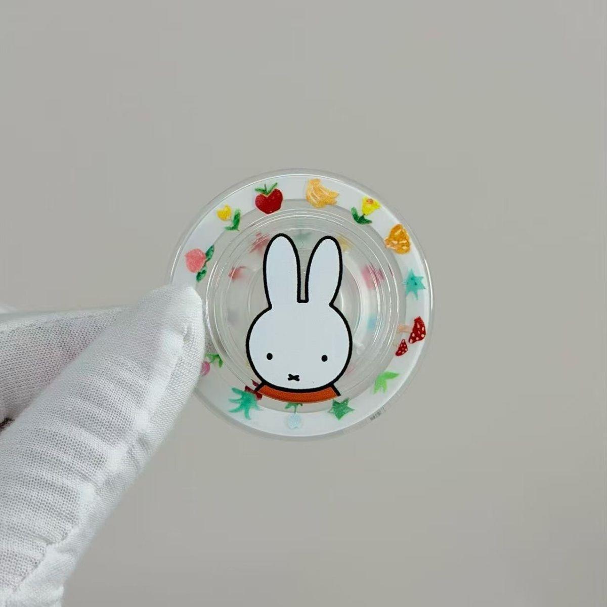 Universal Magnetic Airbag Phone Stand - Retractable & Compatible with PopSockets (Miffy Bunny Design) Contact for other magnetic bases