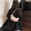 Korean Version of Trendy Fashion Shoulder Bag Women's 2025 New High-end Temperament Women's Bag Hand Carry Simple Casual Dumpling Bag