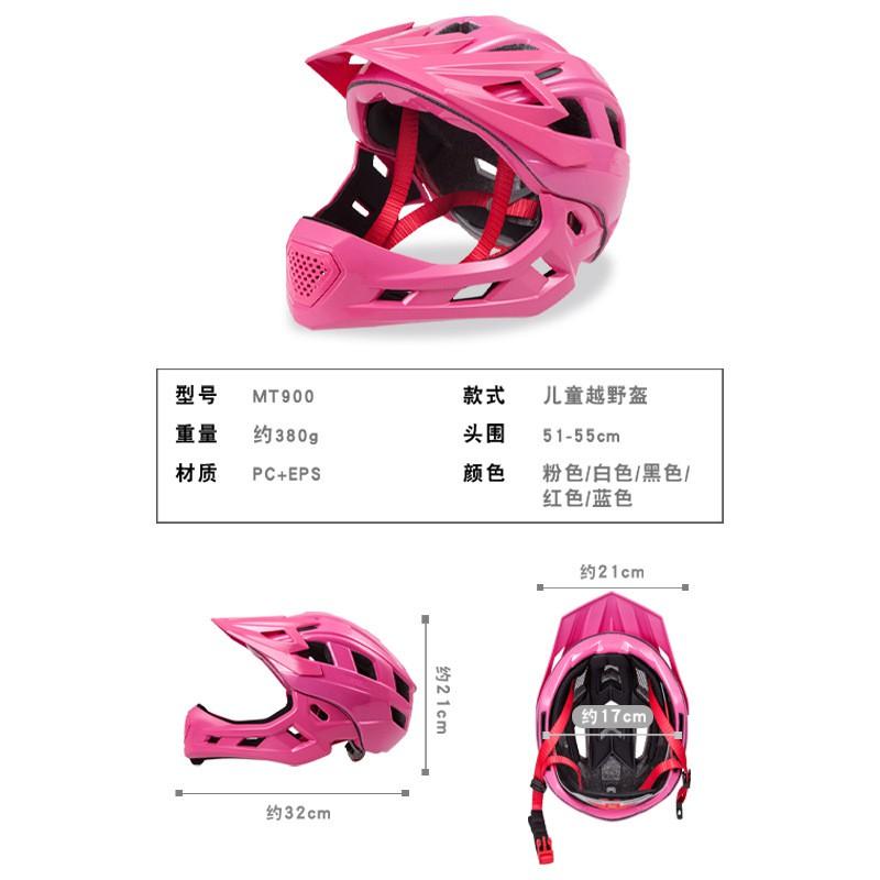 Kids Full Face Helmet Balance Bike Scooter Cycling With Detachable Chin Guard Safety Gear Boys Girls Ages 3-8