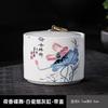 Creative Painted Flower Ceramic Ashtray Dustproof Office Ashtray with Lid Home Cylindrical Ceramic Ashtray Gift Home Decoration