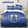 Leeds United Pattern Bedding Quilt Set  Home Decoration  Gift (1 * Duvet Cover + 2 * Pillowcase  Without Core).xwn