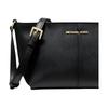 Michael Kors Jet Set Logo Zip Closure Coated Canvas Crossbody Bag Shoulder Bag Small Women's Black