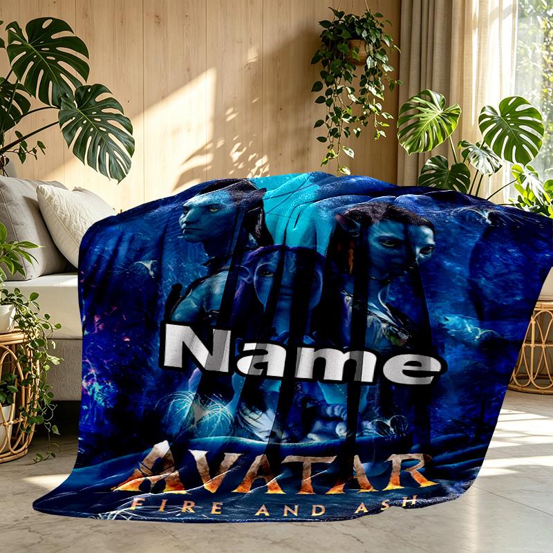 Custom Name Personalized Avatar Print Blanket, Home Decor, Bedroom, Sofa, Camping, Couch, Gifts for Birthday Christmas