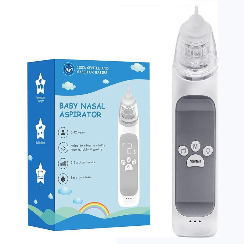 Silicone Electric Baby Nasal Aspirator - Safe Snot and Booger Cleaner