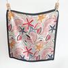 New shell starfish small square scarf niche high-end silk scarf women's neck versatile decorative small scarf headscarf scarf