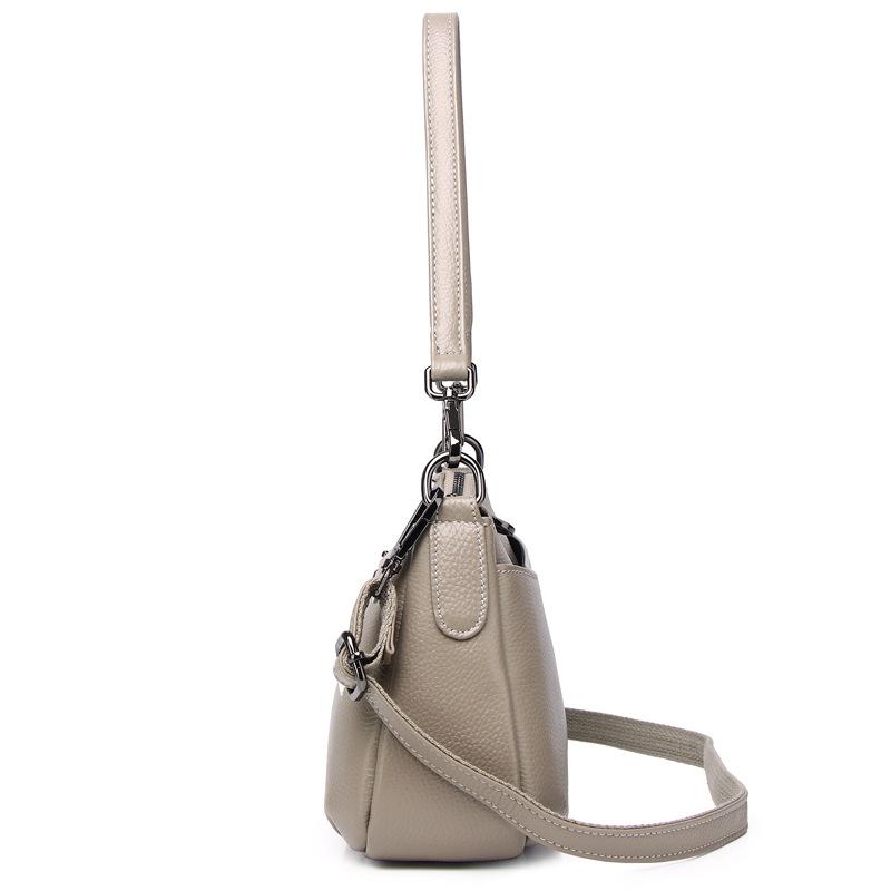 Stylish and simple single shoulder oblique span bag, genuine leather women's bag, fashionable underarm bag, first-layer cowhide women's bag.