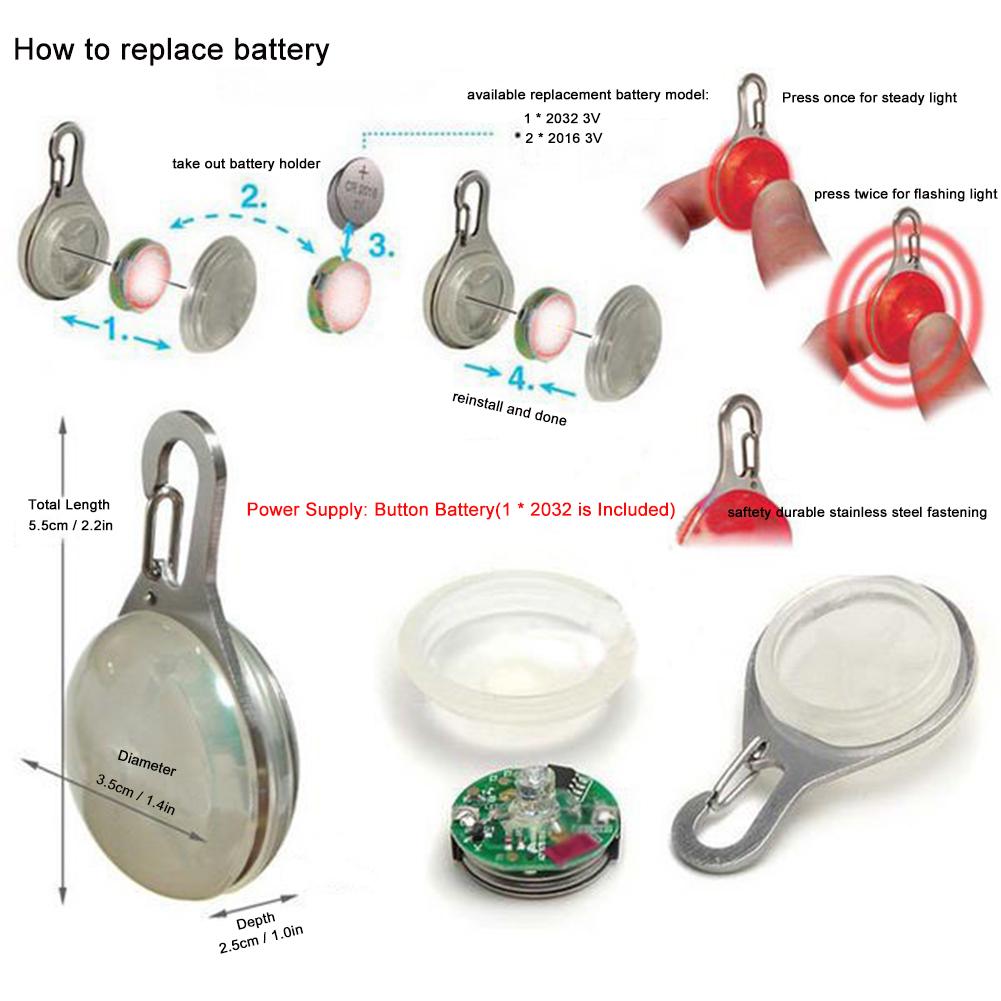 

цельный кулон для домашних животных Светодиодный свет собачья метка горячий 9 цветов светящийся ночной ошейник собаки розовый