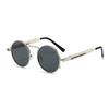 Personalized metal round frame European and American fashion trend punk sunglasses men's high-end spring sunglasses women