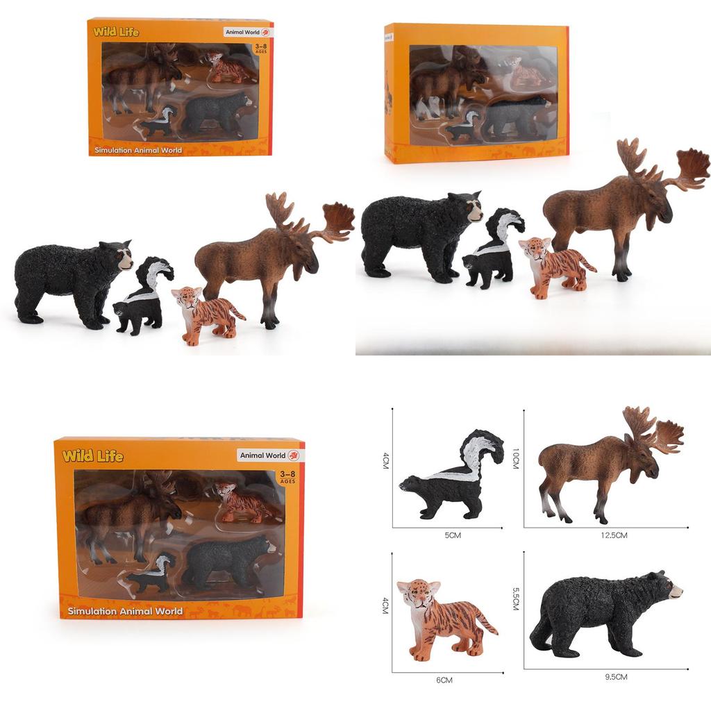 Childrens Animal Figurine Set Pvc Creative Desktop Wildlife Collection For Kids Playroom