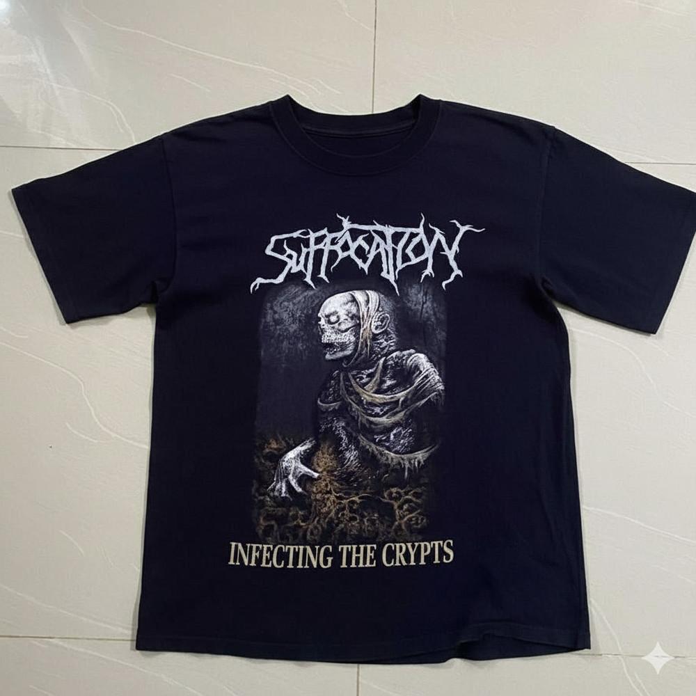 Футболка группы Suffocation Infecting The Crypts Все размеры от S до 5XL GE512 Унисекс S