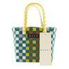 Woven Micro Basket Handbag MW55F Basket Bag Green/Multicolor Polypropylene Women Used