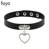Woman Black Punk Choker Collar Necklace Pu Leather Goth Rivets Choker Necklace Pendientes Party Club Sexy Gothic Femme Jewelry