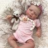 Cute 19'' 49cm Reborn Dolls Pascale Soft Touch Cloth Body Lifelike Newborn Doll Pure Handmade Painted Hair with Visible Veins Rebirth Doll Kid's Toy