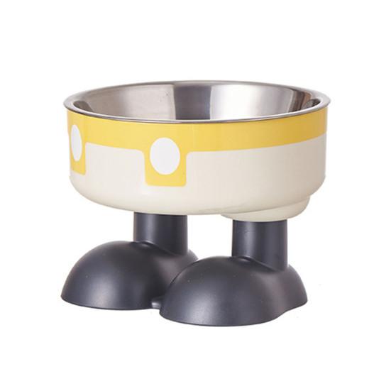 Elevated Cat Bowls Stainless Steel Pet Dish with Non-Slip Base Removable Pet Bowls for Food Water Wide Shallow Cat Dish