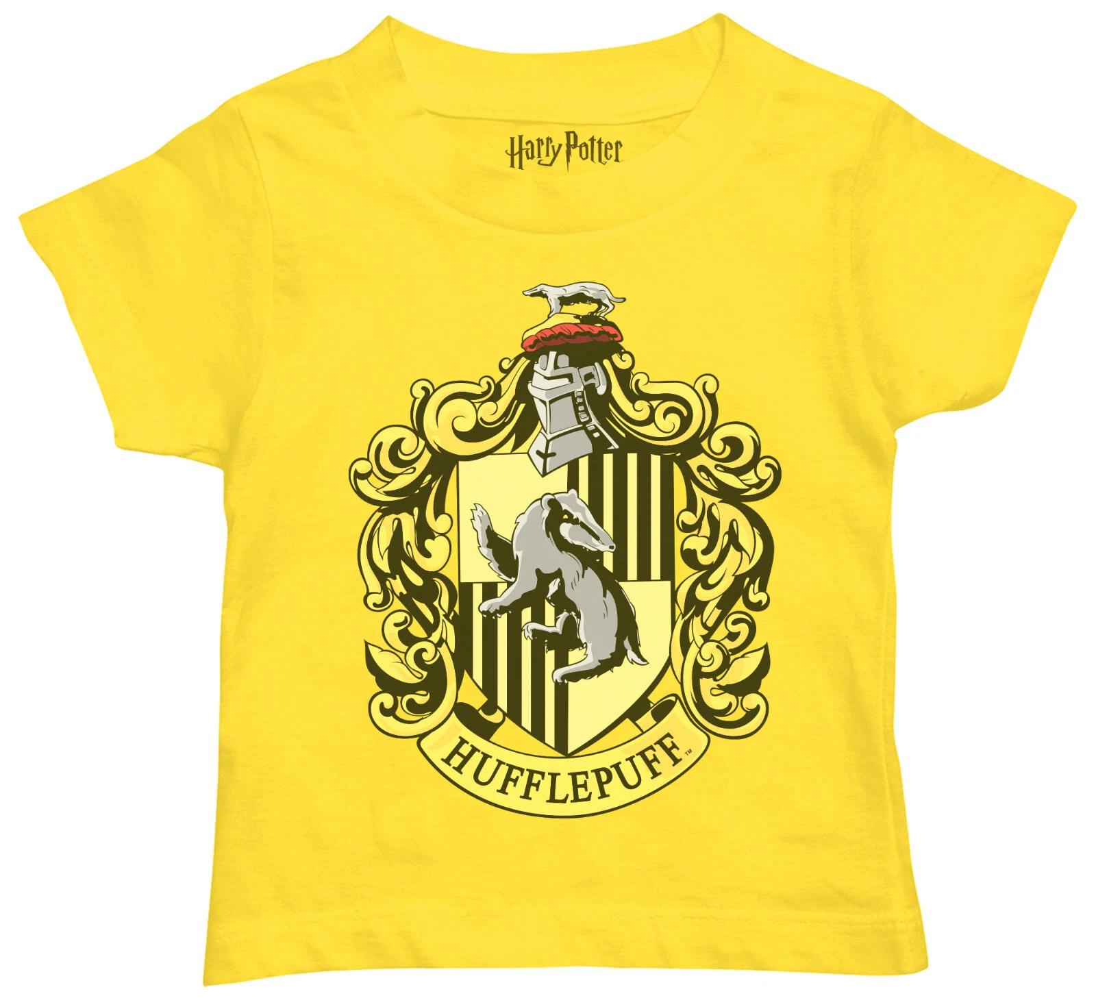 Harry Potter Hufflepuff Crest Toddler Boys Yellow T-shirt New M
