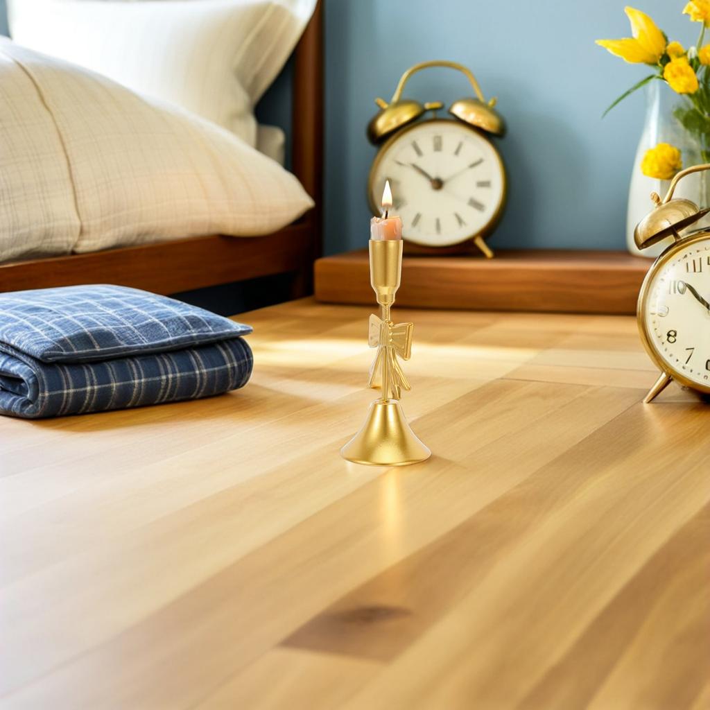 Vintage Metal Candlestick Holders Gold Finish Taper Stand for Thanksgiving Table Decor Dining Room Centerpiece Birthday