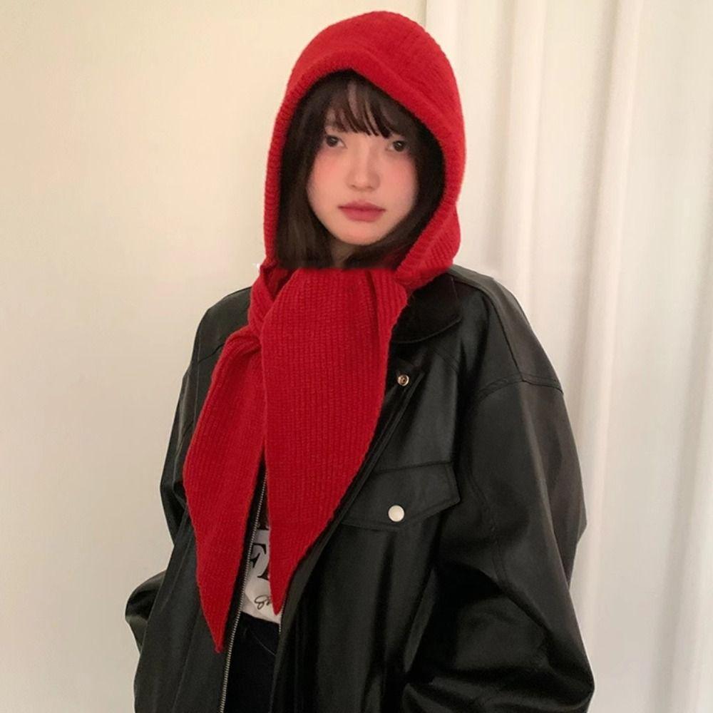 Scarf Cap Ear Protection Hat Pullover Hat Winter Cap Cute Balaclava Hat  Outdoor