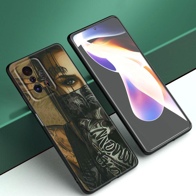 Sexy Sleeve Tattoo Girl Black Silicone Phone Case For Xiaomi Mi 9 SE 8 10T 11 12 13 Lite 9T 11T 12S 12T 13T 14 Pro 5G NE 11i 12X