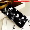 White Butterflies Sparkle On Black Background All Inclusive Film Hard Phone Case, Compatible with iPhone 18 Pro Max 17 16 15 14 13 12 11