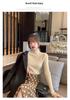 Women's Elegant High Neck Knit Top, Beige, One Size - Autumn/Winter Collection