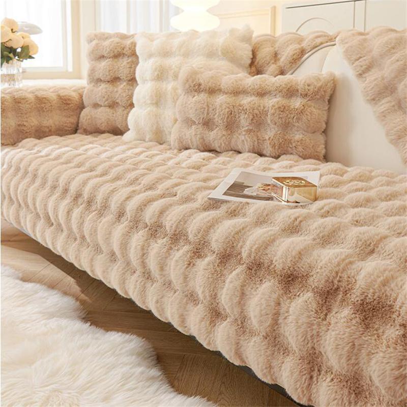 

Осінь-зима Потовщена тепла нековзна плюшева подушка для дивана Подушка для дивана Домашній декор 30*50cm Waist pillowcase колір світло кави