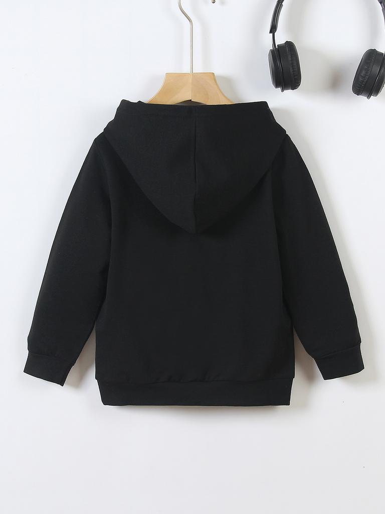 Karate Capybara Hoodie: A Cute Cartoon Printed Children's Sweatshirt With A Black Base And A Cool And Trendy Style