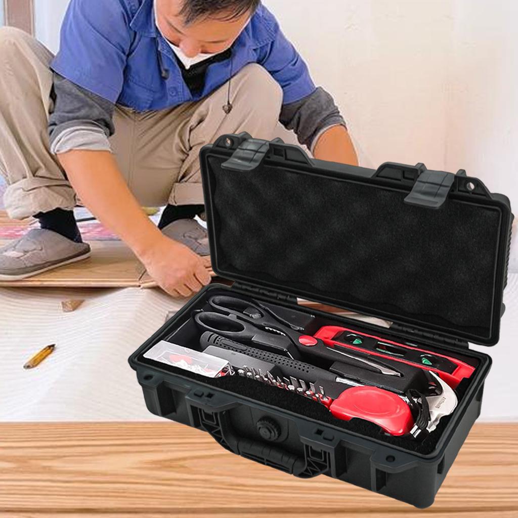 Waterproof Hard Shell PP Suitcase Portable Wear-Resistant Shockproof Sponge Storage Box, Camera Sealed Safety Instrument Toolbox