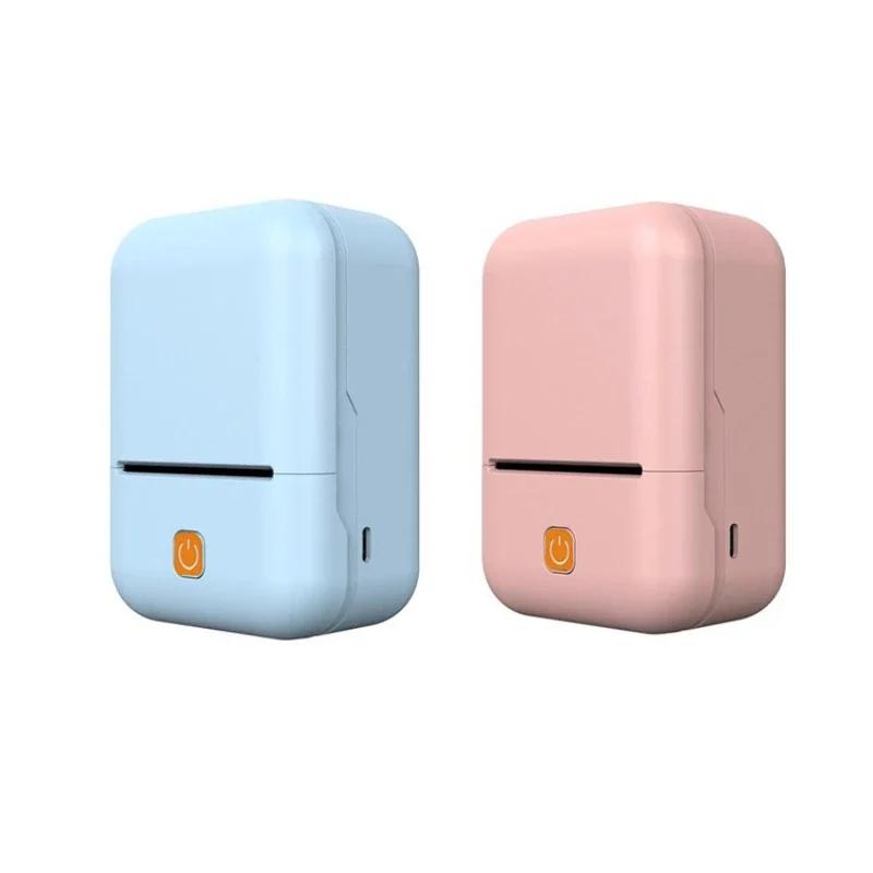Mini Printer Portable Label Thermal Printer Home Portable Name Sticker Printer Photo Inkless Sticker Printers School Supplies