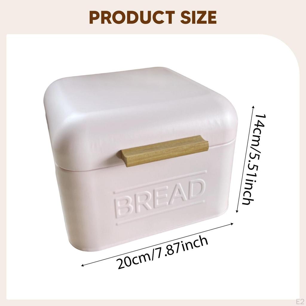 Bread Box Bin Holder Iron Home Decor Food Storage Container Organizer for Countertop Pantry