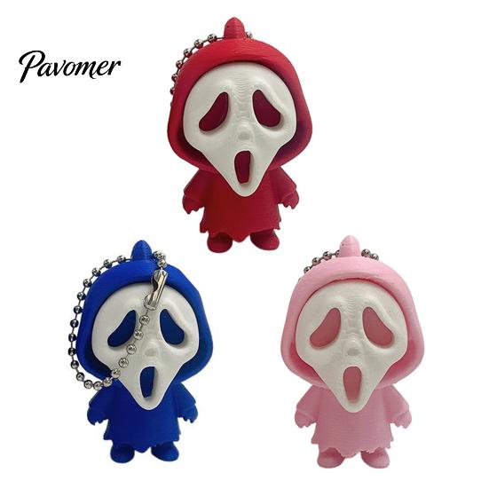 Portable Bag Accessory Mini Screaming Skeleton Keychain Pendant, 3D Printed Halloween Pendant Hanging Decor, Backpack Schoolbag Purse Charm