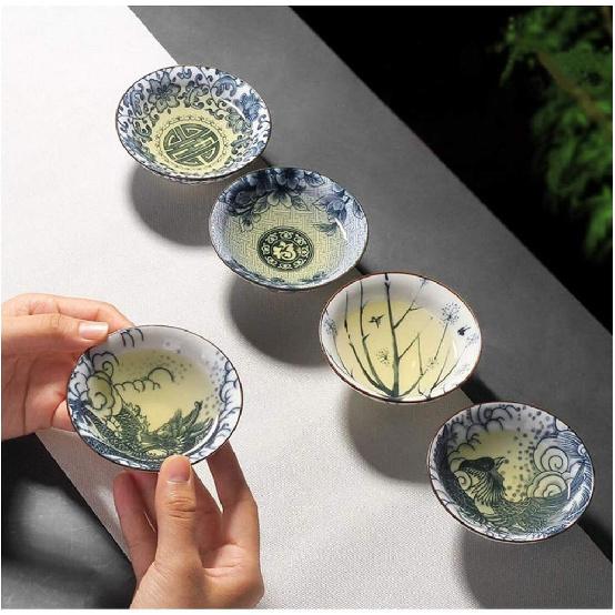 Kungfu Teacup,Chinese Long-Quan Celadon Teacup,Set of 6
