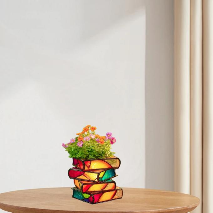 1Pc Stacked Books Resin Crafts Desktop Ornaments for Outdoor Patio Garden Home Living Room Office Decoration