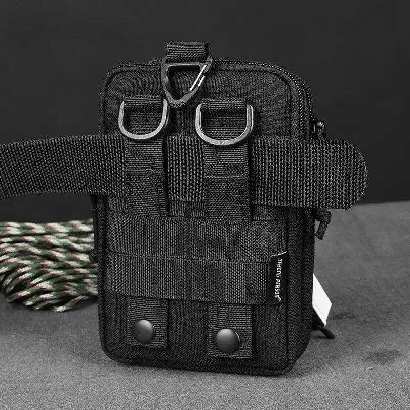 Tactical Cell Phone Waist Pack Male Multifunctional Shoulder Crossbody Outdoor Tools Wear Belt Storage Running Work Hanging Bag