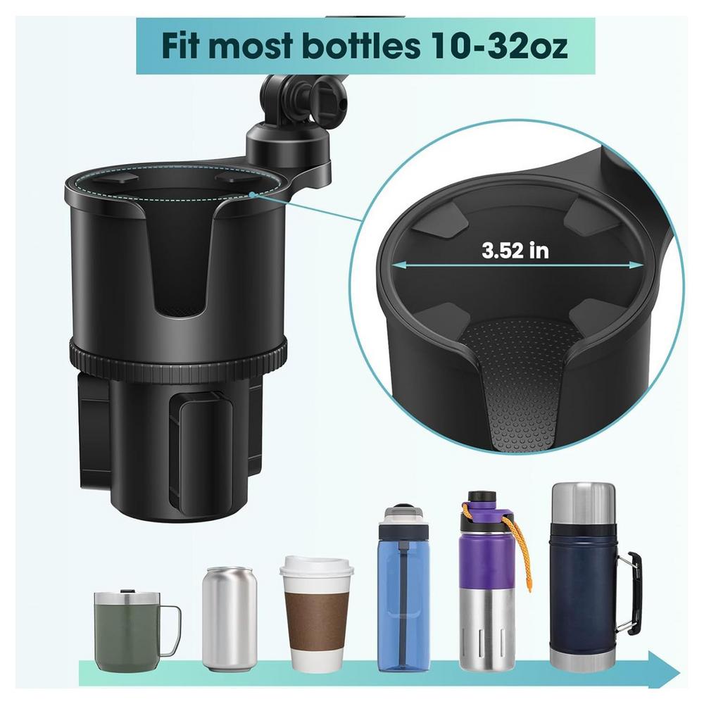 Bekerhouder Telefoonhouder voor Auto 2-in-1 Mobiele Telefoon Standaard Bekerhouder Vergroter 360° Rotatie Uitbreidbare Bekerhouder Magnetische Lange Arm Drank