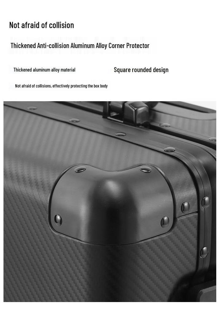 Alloy 20-Inch Carry-On and 26-Inch Luggage Set, Drop-Resistant Trolley Case with Combo Lock