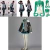 Skin-friendly Hatsune Miku Vocaloid Cosplay Suit With Wig Tops Dress And Tie