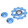 Mountain Bike Guide Wheel Durable Lightweight Bearing Anode Sturdy Aluminium Alloy 11 Tooth Rear Derailleur PulleyBlue