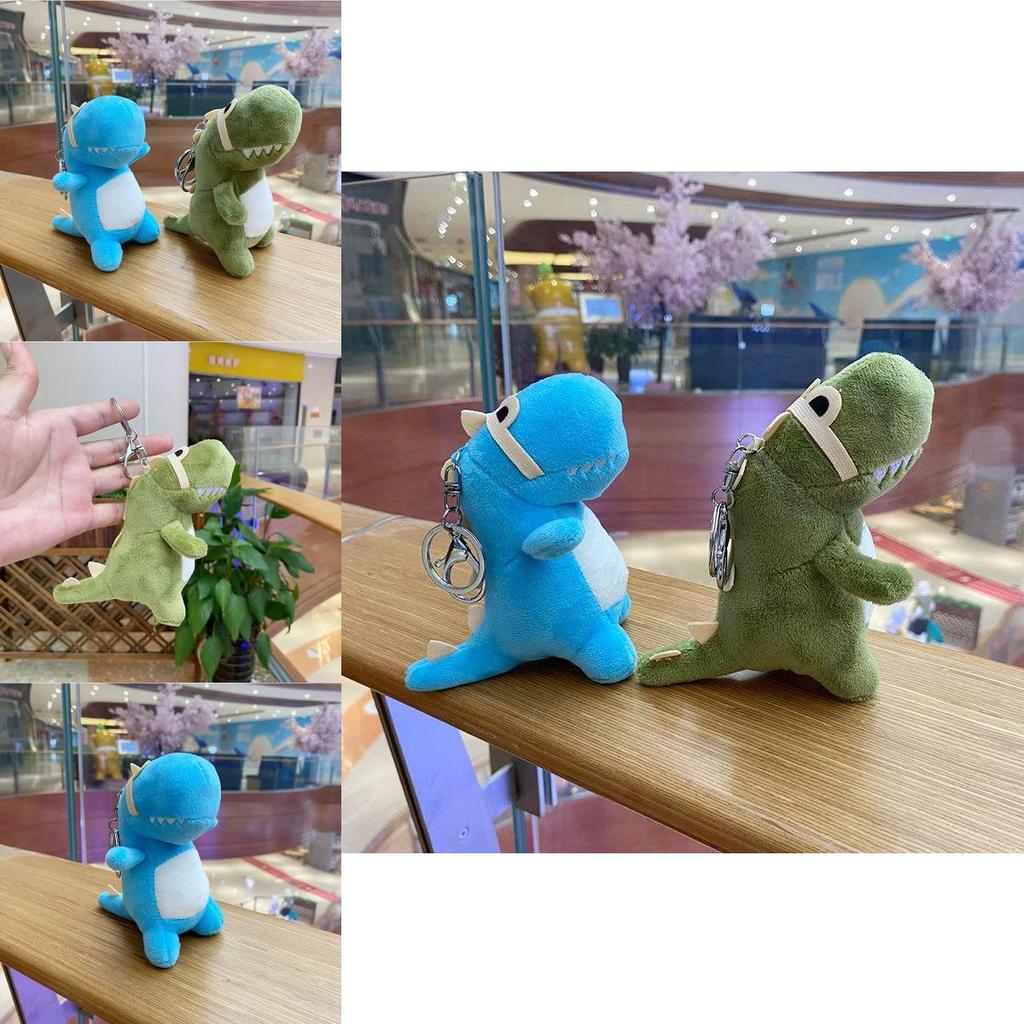 Adorable Cartoon Dinosaur Plush Keychain For Girls Soft Cute Stuffed Animal Toy Gift