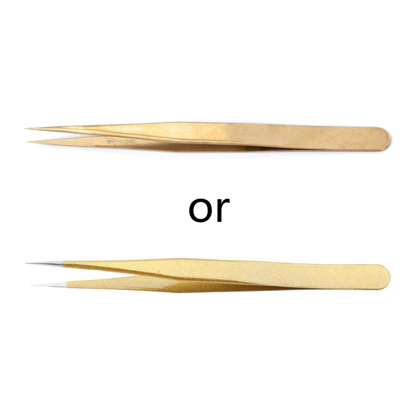 Z Eyelash Extension Tweezers Stainless Steel Straight and Curved Individual Lash 1