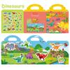 Kids Reusable Sticker Book Multiple Scenarios Cartoon DIY Puzzle Educational Cognition Learning Toys for Child Age 2-4 Gift