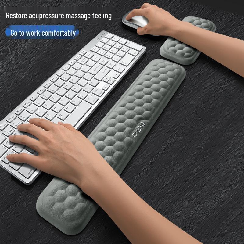Ergonomic Memory Foam Wrist Support Mouse and Keyboard Pad Set