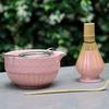 5PCS/Set Matcha Tea Set Ceramic Matcha Bowl Reusable Bamboo Whisk Scoop Teaspoon Sifter Vintage Song Dynasty Tea Ceremony Kit