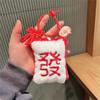 Cute Mahjong Keychain Charm Plush Mahjong Keyring Pendant Car Key Hangings Ornament Lovely Mahjong Cell Phones Bag Charm