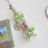 1Pcs Cute Bag Pendant Four-Leaf Clover Beaded Keychain For Women And Girls Lucky Star Wishing Bottle Phone Case Charms Decor