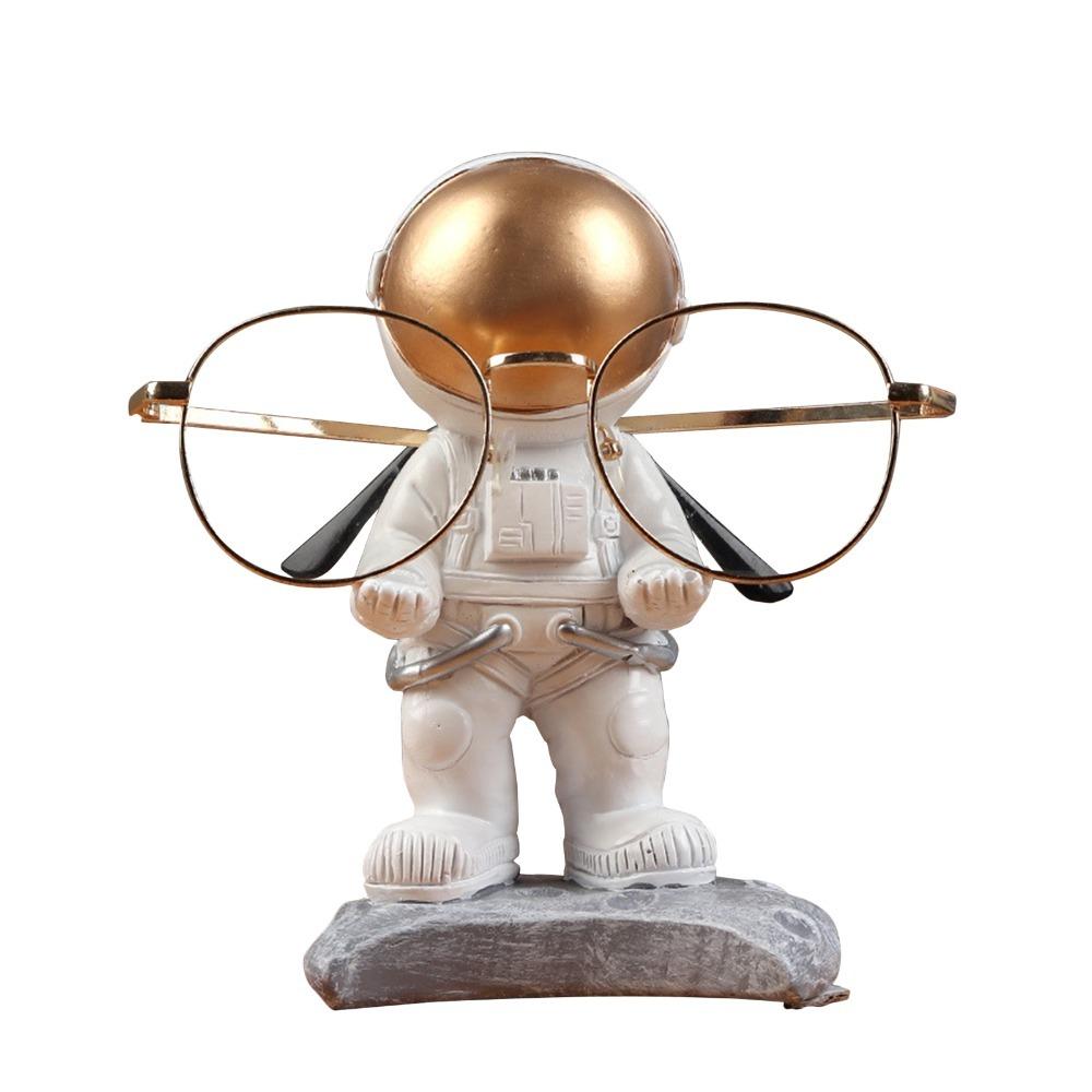 Resin Astronaut Glasses Holder White Creative Sculpture Stand Desk Glasses Organizer For Bedroom
